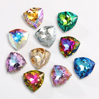 Nouveau Strass en Cristal K9 de 24 mm, Pierre Fantaisie en Verre Triangulaire, Couleur AB, Grand Cristal pour Robes de Mariée, Vêtements, Chaussures et Sacs DIY