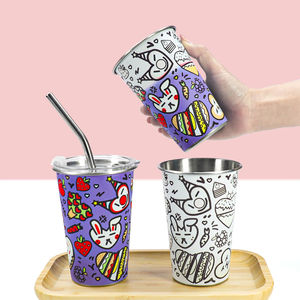 Artículo <span class=keywords><strong>de</strong></span> Regalo Personalizado, Taza <span class=keywords><strong>de</strong></span> Acero Inoxidable Mágica Reutilizable <span class=keywords><strong>de</strong></span> 500 ml (16 oz) que Cambia <span class=keywords><strong>de</strong></span> Color con el Frío, Divertida para Empresas - Product Image 4