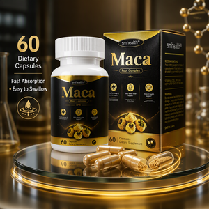 Smhealth Maca Root Complex Capsules 60 Comprimés – Soulagement du Stress Quotidien et Soutien Énergétique pour Hommes - Product Image 6
