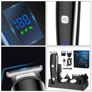 Set Profesional de Cortadora de Cabello Eléctrica con Pantalla LED, Recortadora de Cabello de Alta Gama para Barbería, en Caja de Regalo - Product Image 5