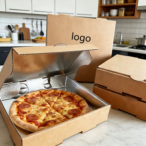 Factory Direct Customizable Kraft Paper <b>Pizza</b> <b>Box</b> With Aluminum Foil Lining Insulated Ideal for Takeout & Delivery Packaging - Product Image 2