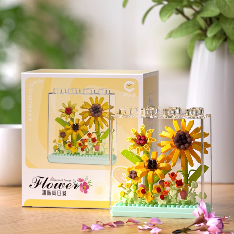 Boîte à fleurs de rêve-tournesol 354 pièces-y compris couvercle en acrylique