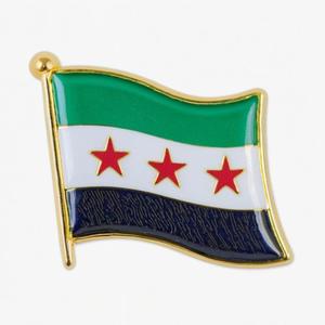 Fabriek Custom Mal Ontwerp Promotionele Souvenirs Geschenken Broche Land Zacht Email Syrische Vlag Pin Badge Epoxy Reversspeldjes