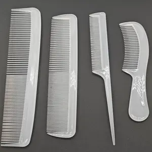 Factory Wholesale 4 Pcs Hairdressing Comb Set Plastic Antistatic Rat Tail Comb Salon Barber Hair Comb
