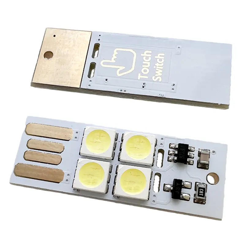 LED Lamp Mobile Power Camping Lamp 4LED Light Card Mini USB Touch Switch For Power bank/Comupter/ Notebook/PC Laptop