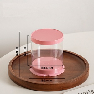 Boîte de transport alimentaire personnalisable en plastique transparente pour boulangerie animale, boîte à gâteau ronde de 2 et 3 pouces, mini-conteneur à fromage pour pâtisseries et desserts - Product Image 5