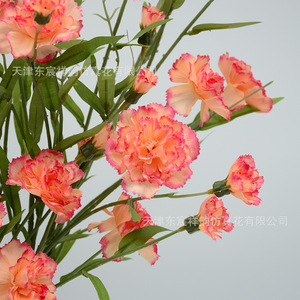 Bouquet d'œillets artificiels Dongchen Crafts, orange, à tige unique, fleurs pour vase, décorations de salon, arrangements floraux - Product Image 2