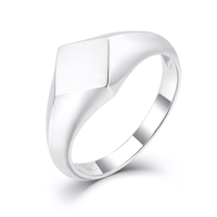 Großhandelspreis Personalisierte Maßanfertigung Logo 925 Sterling Silber Hochzeit Blanko Siegelringe für Herren