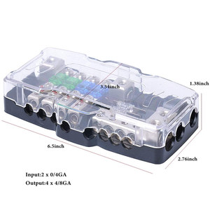 Khối Phân Phối Điện Cầu Chì HD 0-4 GA 4 Mạch WGround Buss Cho Người Cắm Trại, Xe Hơi, Âm Thanh, Âm Thanh Nổi 30A 60A 80A Với Đèn LED Màu Đỏ - Product Image 3