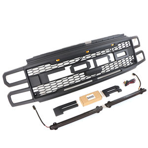 Calandre de pare-chocs avant en ABS rouge de style <span class=keywords><strong>Raptor</strong></span> pour Ford F250 <span class=keywords><strong>350</strong></span> 2024 2025 Modèle LED Grilles de voiture neuves et d'occasion - Product Image 1