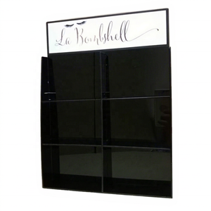 Custom <b>Black</b> Acrylic Nail <b>Polish</b> Display Stand Countertop Beauty Store Display Rack for Nail Products - Product Image 1