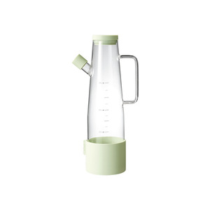 HeDou High Borosilicate Glass Oil Bottle Cylinder Shape Leak Proof For Kitchen Use With Lid - Product Image 3