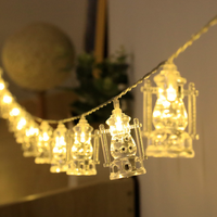 Luces LED de Luna y Estrellas, Linterna Decorativa para el Hogar, Decoración Islámica Musulmana para Ramadán Kareem, Eid, Decoración de Pared para la Celebración del Eid Al Fitr, Venta al por Mayor