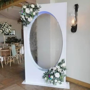Letrero LED Ovalado Personalizado para Bodas con Efecto de Agua Corriente, Fondo de Cascada de Cristal Transparente para Eventos y Fiestas - Product Image 1