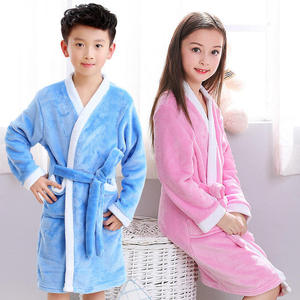 <span class=keywords><strong>Pijamas</strong></span> con logotipo personalizado para niños, ropa de dormir de secado rápido para niñas, bata de baño de microfibra, venta al por mayor - Product Image 4