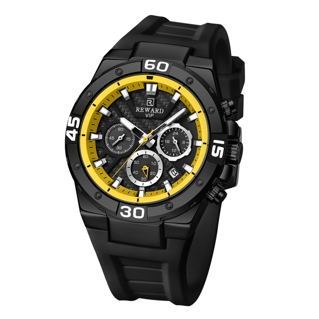 REWARD Sport Quartz Watches for Men Custom Logo Silicone Chronograph Young Teenager Fashion Men's Watches Luxury