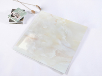 Vente flash Carreaux de sol effet marbre pleine masse 800mm Design moderne Jaune jade chaud Antidérapant Résistant à l'usure Éclairage pour salon