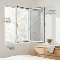 Ventana Exterior Abatible de Aluminio Resistente con Mosquitera para Jardín, Gazebo o Terraza, Precio de Fábrica Profesional