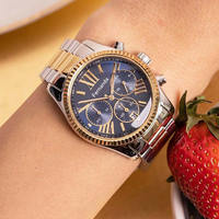 Stok Tersedia Jam Tangan Wanita MKOriginals Asli Berkualitas Tinggi Dial Romawi untuk Kronograf Quartz Jam Tangan Wanita