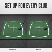 Tapis de frappe multi-usages pour simulateur de golf d'intérieur, vert/blanc, 1,5 m x 1,5 m, épaisseur 30 mm, modèle 1515BYJ-1, fourni par l'usine