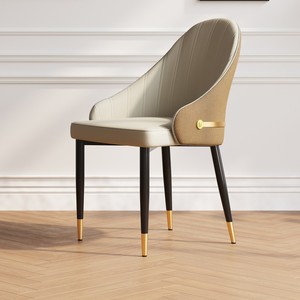 Sillas de Comedor Modernas de Lujo Tapizadas en Cuero, Colores Personalizables, Fáciles de Limpiar, Muebles de Restaurante para Catering y Hogar - Product Image 1