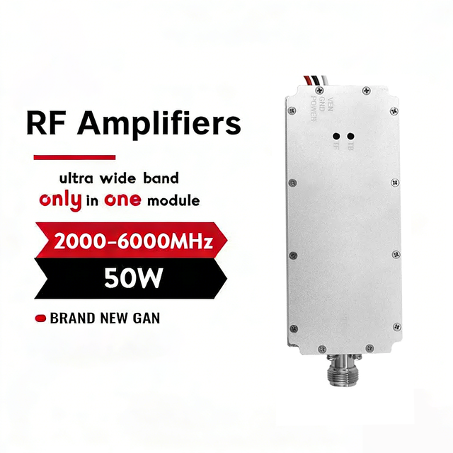 50W 400-2700MHZ FPV Rf Amplifiers Defense UAV Bloker High Power Wideband Wireless RF Amplifier Anti Module