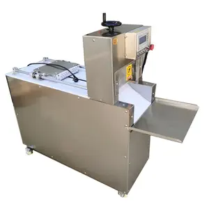Industrial Fully Automatic Conveyor Belt 15 Inch Flat Hotpot Meat Cut Thin Ham Fleisch Slicer Slice Machine to Italy