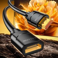 SAMZHE Cable Extensor HDMI 4K/60Hz, Cable de Video HD 3D, Adaptador Macho a Hembra para Conexión de Laptop, TV, Proyector y Monitor