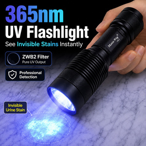 Linterna UV LED Viosys C8.2 Seoul de Versión Larga, 365nm 5W, de Aluminio Industrial, con Batería 26650, para Caza Nocturna y Curado UV - Product Image 2