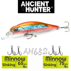 Señuelo de pesca de calidad profesional, cebo duro hundido de plomo, fino, Artificial, 65MM/6G - Product Image 5