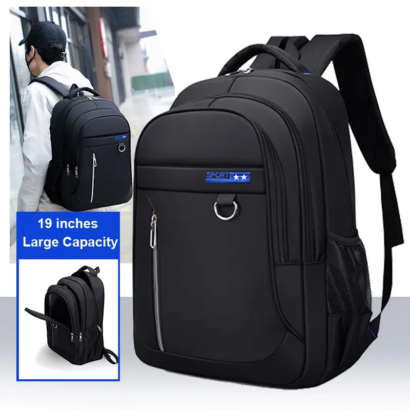 OMASKA Large Size Student Laptop Bags mochila escolar Waterproof Nylon Unisex 19inch Laptop Backpack Travel Backpack School Bags