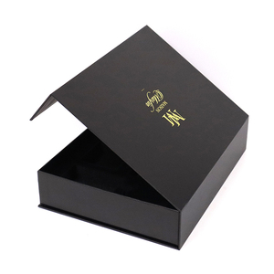 Custom Printed Logo Black Rigid Cardboard Grey Board Packaging Paper Magnetic <b>Book</b> Shape Gift <b>Box</b> - Product Image 6