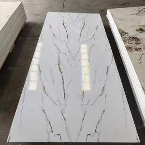 3D tấm PVC đá cẩm thạch loại tường bảng chống cháy Faux đá khách sạn hiện đại UV tráng PVC tấm Tường Nội Thất bảng tùy chỉnh kích thước - Product Image 3