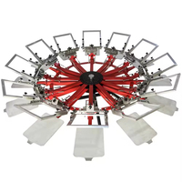 Machine d'impression innovante Spider, presse manuelle à carrousel 10 stations pour sérigraphie sur T-shirt