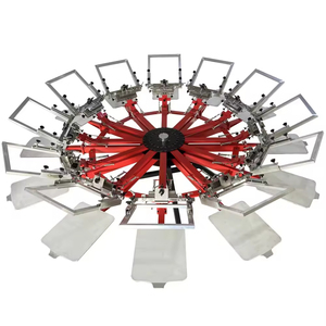 Machine d'impression innovante Spider, presse manuelle à carrousel 10 stations pour sérigraphie sur T-shirt - Product Image 1