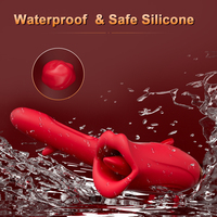 Vibrateur lingual et jouet sexuel clitoridien 3-en-1, masseur de point G à 10 modes, stimulateur de léchage et de tapotement, rechargeable par USB, étanche