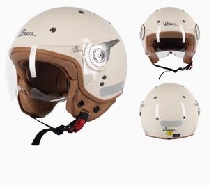 Medio casco unisex Retro Para todas las estaciones para motocicletas, tamaño universal XL con forro de espuma y visera, capacidad retro para motocicleta - Product Image 5