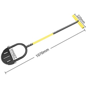 Half Moon Garden Edging Spade Hand Serrated Step <b>Lawn</b> Edger Tool with Grade Handle for Yard <b>Lawn</b> <b>Edge</b> Trimming - Product Image 5