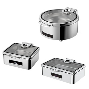 Calentador de Comida Eléctrico SUNNEX de Acero Inoxidable, 12 Qt, Redondo, con Pantalla Digital, Calentamiento Continuo - Product Image 3