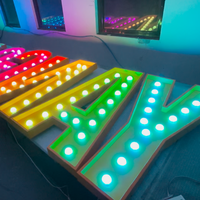 Letras LED 'Cásate Conmigo', Bombillas LED, Alfabeto Luminoso, Número de Dirección, Transformador, Control Remoto, Soporte de Pared, AC 110-220V, Decoración