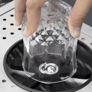 Comptoir de bar en acier inoxydable SUS304 avec évier à ultrasons, commande tactile, forme rectangulaire, alimentation électrique - Product Image 3