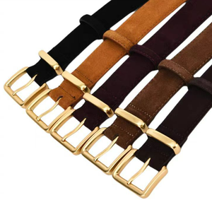 Cinturón de color liso para mujer, cinturón rojo <span class=keywords><strong>vino</strong></span> retro y versátil, cinturón vaquero de cuero de ante unisex - Product Image 5