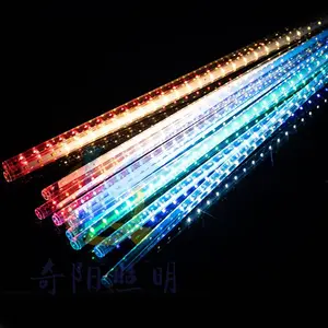 Lâmpada led estilo chuva de meteoros, ao ar livre, chuva, drop shipping, iluminação para férias, 30cm, 50cm, 80cm, venda imperdível