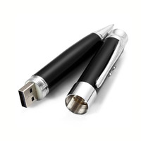 Cadeau promotionnel multifonctionnel en métal, gravure personnalisée, impression colorée, logo, pointeur laser, stylo à bille, clé USB