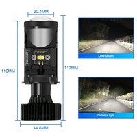 Mini projecteur Sunshiny Y6D 10000LM avec lumière de voiture LED H4 et phare LED de moto/voiture de 2 pouces pour des performances améliorées