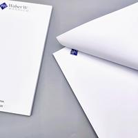 Bloc-notes blanc uni de haute qualité, format personnalisé, avec logo, pour bureau, bloc-notes à feuilles détachables, bloc-notes A5 avec colle supérieure