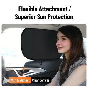 Pare-soleil universel pour vitres latérales de voiture, à fixation statique, en maille occultante, isolant thermique, protection contre les rayons UV pour bébés, enfants et animaux domestiques - Product Image 4