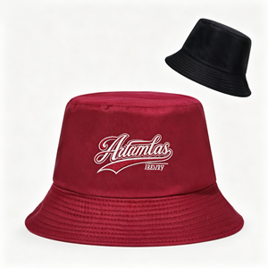 Customizable <b>Reversible</b> <b>Bucket</b> <b>Hat</b>, Nylon Fabric with Custom Embroidery Logo for Streetwear - Product Image 1