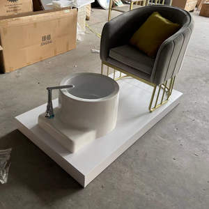 Sillón de Pedicura de Lujo para Salón de Belleza, Diseño Popular, Sin Plomería, Color Rosa, Relajante, con Masaje para Pies, Sin Tazón - Product Image 2