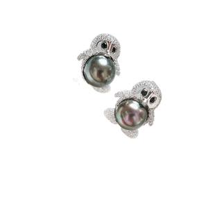 Accesorios DIY 31315, Colgante de Plata S925 con Collar de Pingüino Vacío, Cuentas Redondas de 9-10 mm y Pendientes de Perlas, Accesorio 31315 - Product Image 5